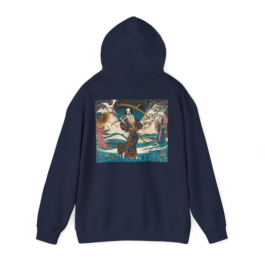 -SHOGUN- Ukiyo-e Skeleton Samurai Hoodie - japanese Dark Art Streetwear