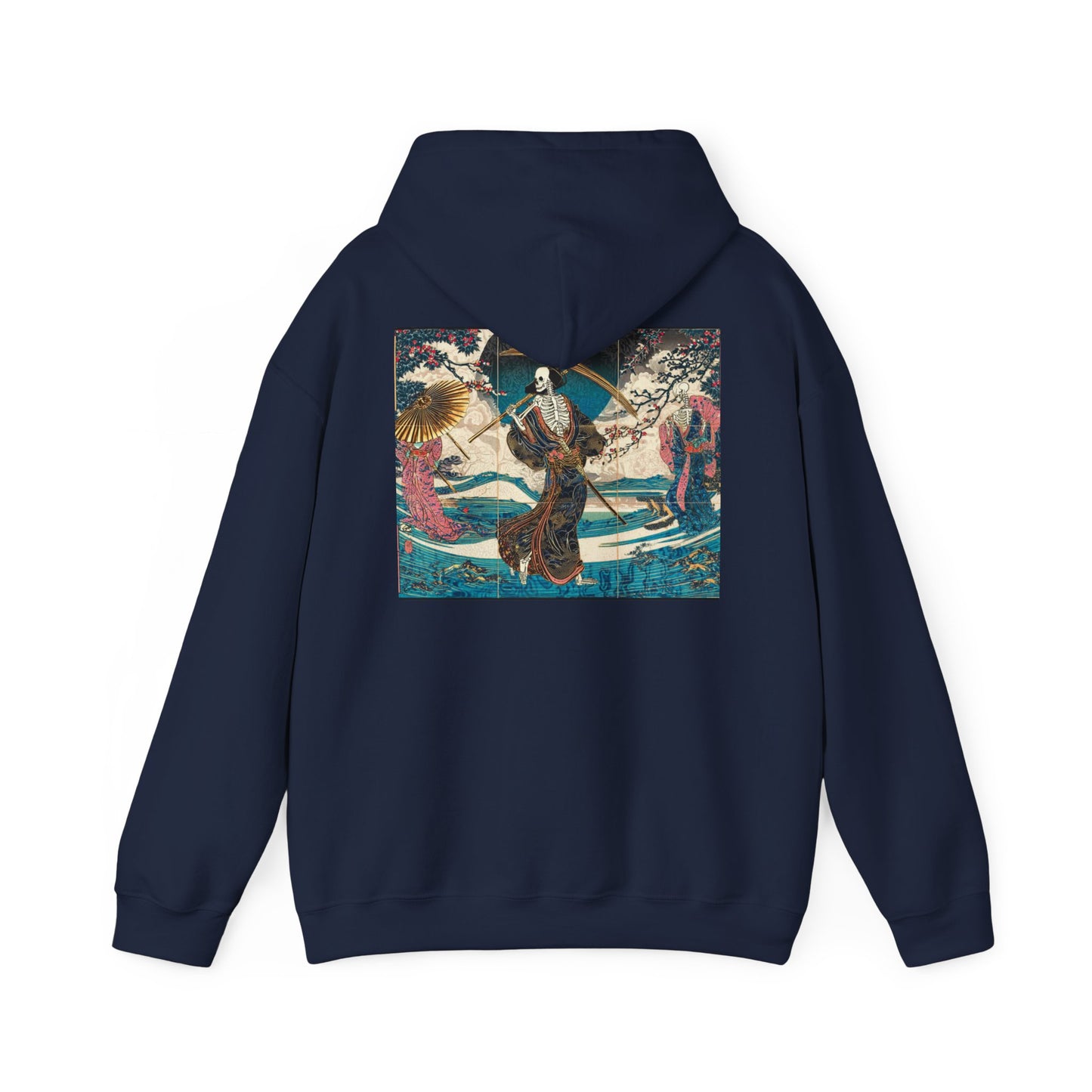 -SHOGUN- Ukiyo-e Skeleton Samurai Hoodie - japanese Dark Art Streetwear