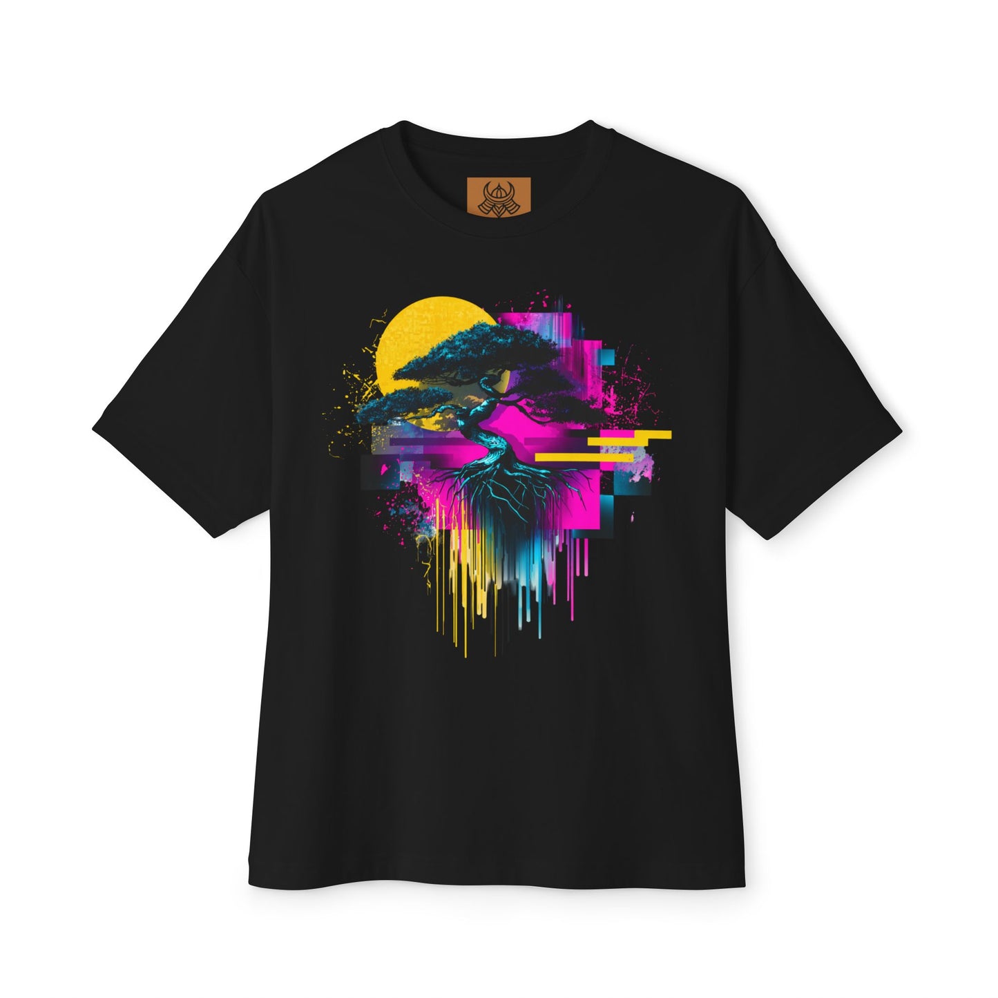Vibrant Bonsai Pop Art T-Shirt: Modern Japanese Graphic Tee