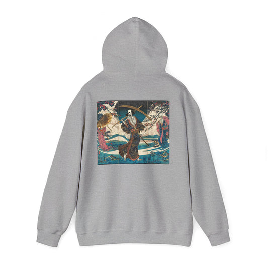 -SHOGUN- Ukiyo-e Skeleton Samurai Hoodie - japanese Dark Art Streetwear