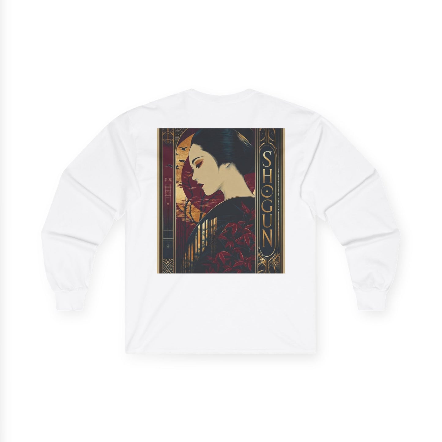 Long Sleeve Tee — 'Shogun' Geisha Artback Graphic