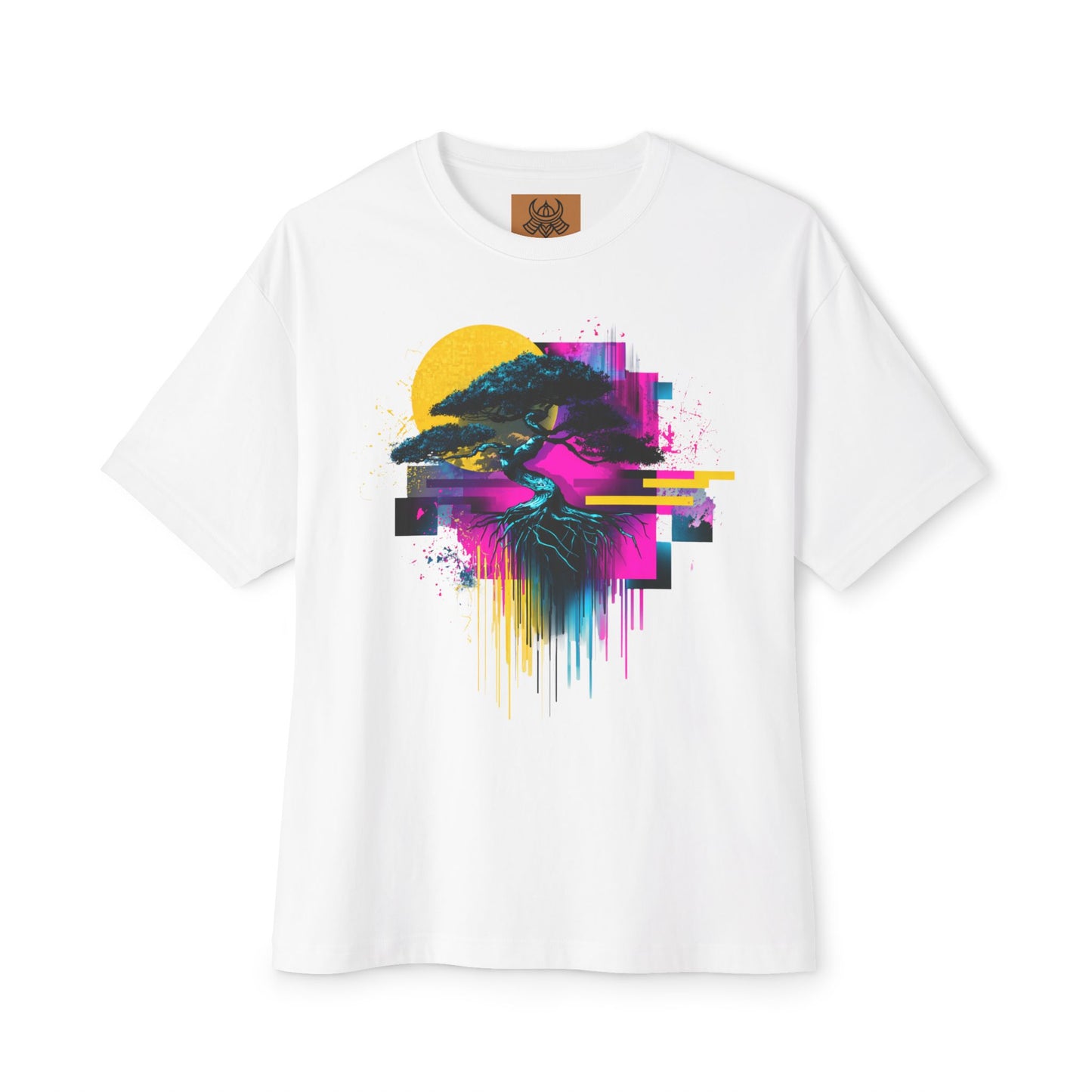 Vibrant Bonsai Pop Art T-Shirt: Modern Japanese Graphic Tee