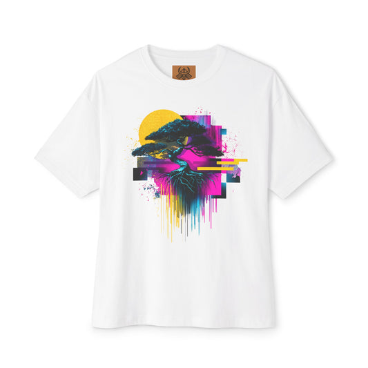 Vibrant Bonsai Pop Art T-Shirt: Modern Japanese Graphic Tee