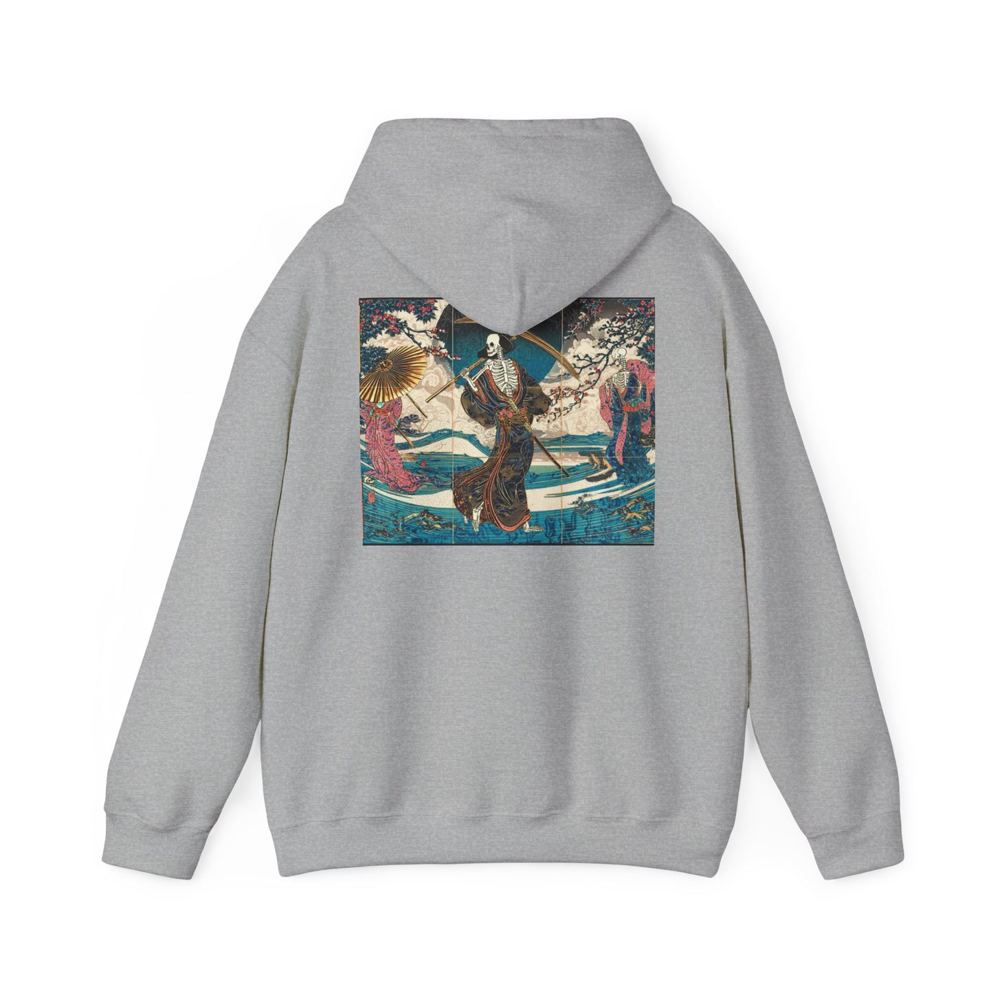 -SHOGUN- Ukiyo-e Skeleton Samurai Hoodie - japanese Dark Art Streetwear